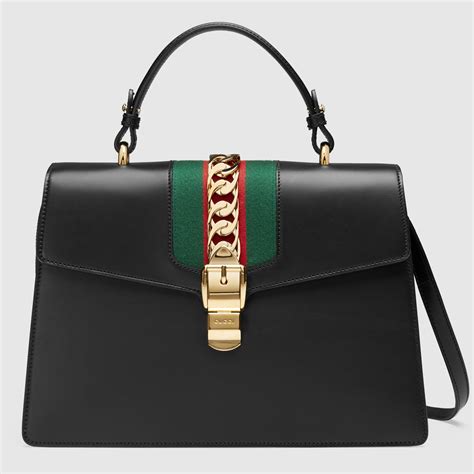 gucci top handle crossbody|Gucci sylvie top handle bag.